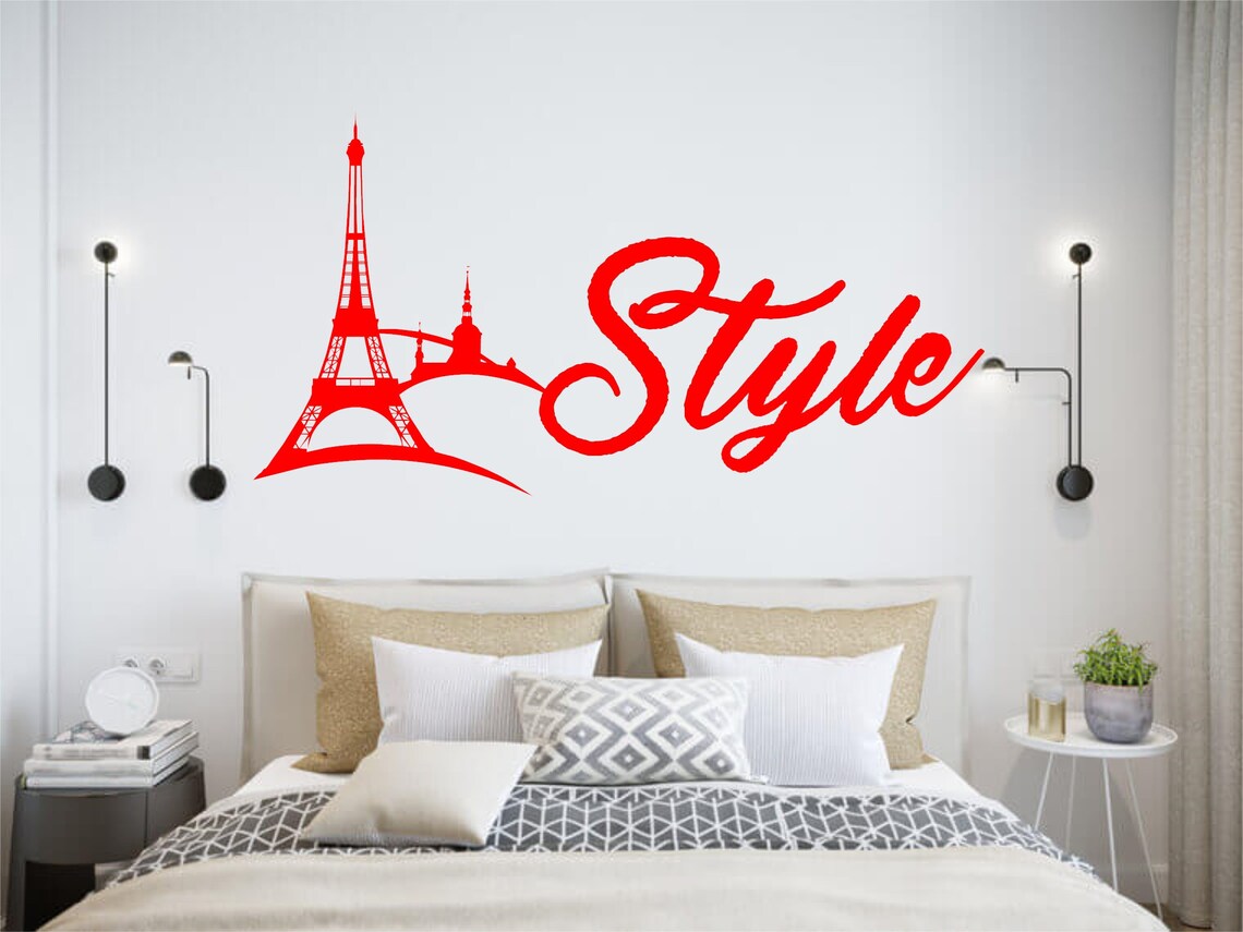 Personalized Name Paris City Wall Decal Custom Name Paris Etsy