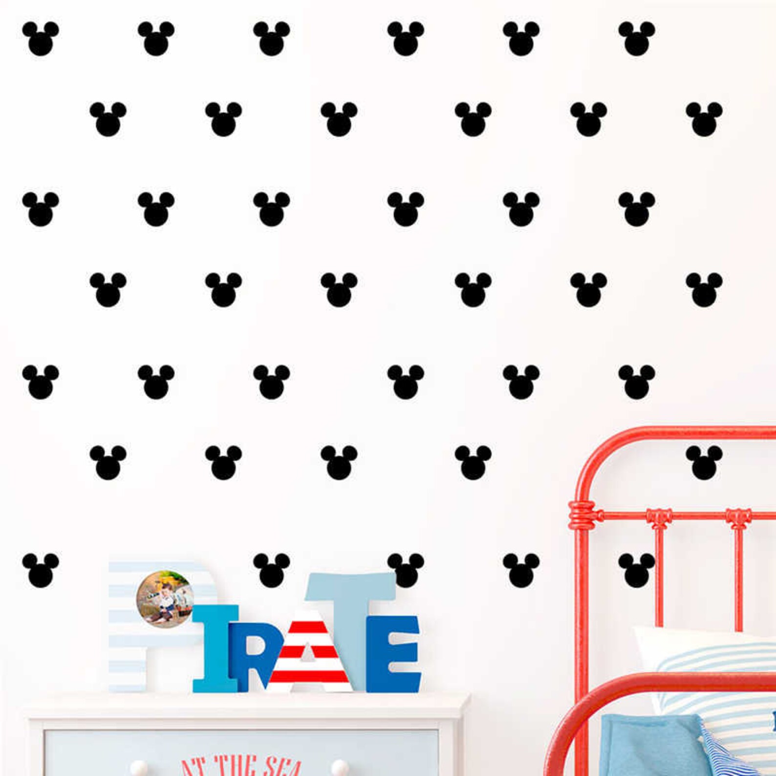 Disney Mickey Mouse Vinyl Wall Stickers For Kids Room Etsy