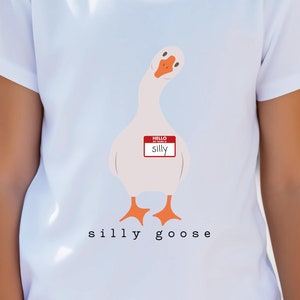Youth Silly Goose Shirt: Funny Animal Graphic Tee