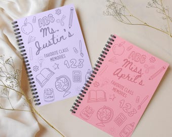 Personalized Teacher Notebook: Custom Name, Spiral Journal