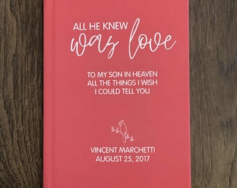 Personalized Baby Son Loss Journal | Stillbirth or Miscarriage Grief Journal | Memorial Gift
