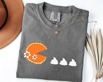 Komfortfarben Kürbiskuchen-Shirt | Herbst Erntedank Tee