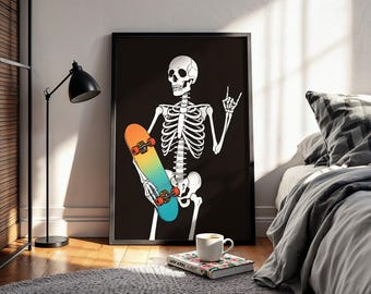 Poster di Halloween: Scheletro da parete, Stampa di Halloween
