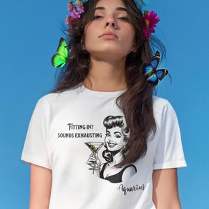 Aquarius Tee, Zodiac Sign T-shirt, Astrology Lover Shirt, Aquarius Zodiac T-shirt, Birthday Gift for Aquarius, Star Sign Tee, Astrology Gift