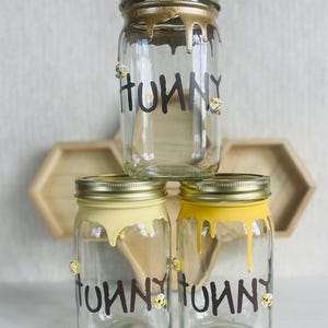 Quart Size Clear Hunny Pot / Centrotavola / Winnie The Pooh Hunny Jar / Winnie The Pooh / Centrotavola