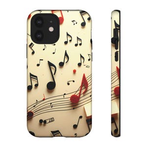 Musical Note Phone Case - Music Lover Gift, Phone Accessories for Musicians, Unique Music Gifts, Creative Phone Cover, Iphone and Pixel