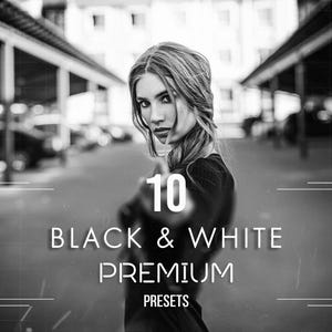 Black and White Lightroom Presets | Portrait, Luxury, Fashion, Film, Outdoor, Bright, Contrast, Noir, Monochrome, Vintage Cinematic Presets