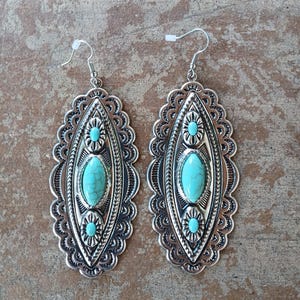 Big Concho Earrings - Etsy