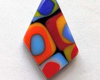 Colorful Fused Glass Cabochons, Pendants, Jewelry
