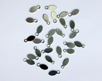 Glue On Earring Bails Silver - 50