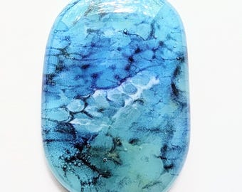 Fused Glass Cabochon, Pendant, Jewelry