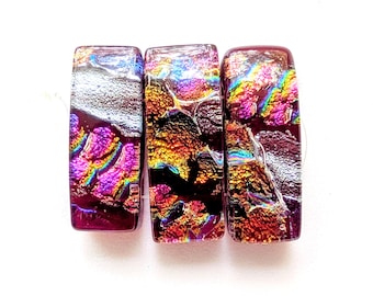 Dichroic Glass 2-Hole Bead Set, Jewelry, Bracelet