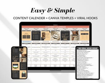 Social Media Content Calendar, Weekly/Monthly Content Planner, Google Sheet, Instagram, Youtube, TikTok, reels calendar