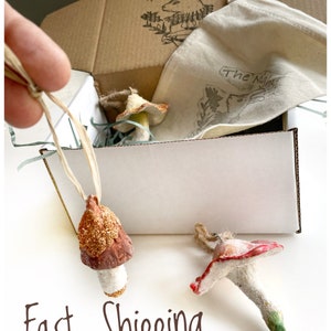 Mushroom Gift,Vegan Clay Art Gift, Individual OR Set of Two, Home Decor, Pottery Mushroom Gift image 10