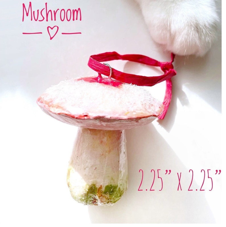 SALE. Mushroom Ornament, Clay Gift Set, Home Decor Gift, Fungi Chef Gift, Kitchen Gift image 4