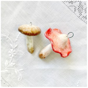 Mushroom Gift,Vegan Clay Art Gift, Individual OR Set of Two, Home Decor, Pottery Mushroom Gift image 5