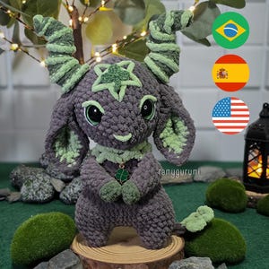 Cloveryn, the lucky whisper - crochet amigurumi pattern