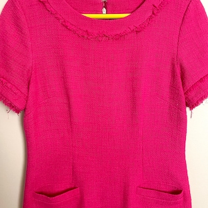 Karl Lagerfeld Paris Beaded-Chain Trim Sheath Dress, Women's, Size: 2, Pink