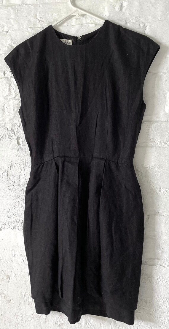 Albert Nipon bubble hem mini dress  Pockets black… - image 2