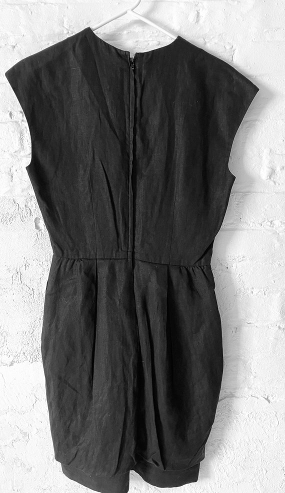 Albert Nipon bubble hem mini dress  Pockets black… - image 3