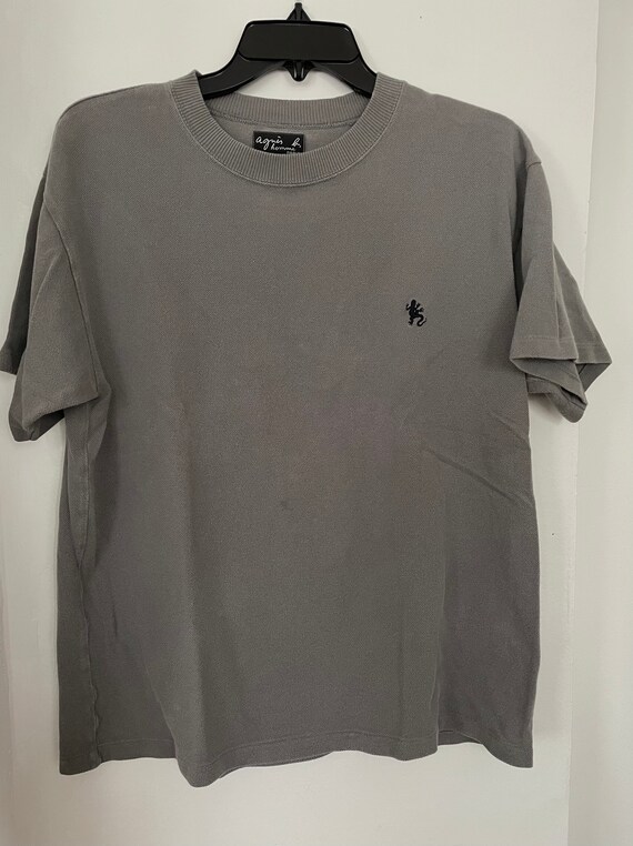 Vintage Agnes b. Homme mens boxy soft t shirt Gray