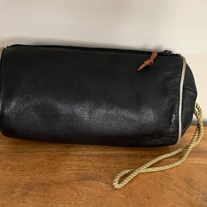 Bolso de mano mini petate de cuero Barbara Bolan bolso de mano negro piel de cordero