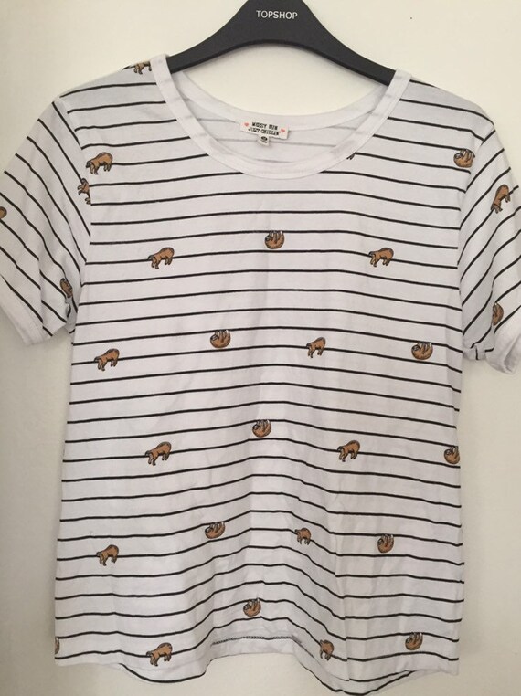 Mellow Sloth Striped T Shirt Adorable T 