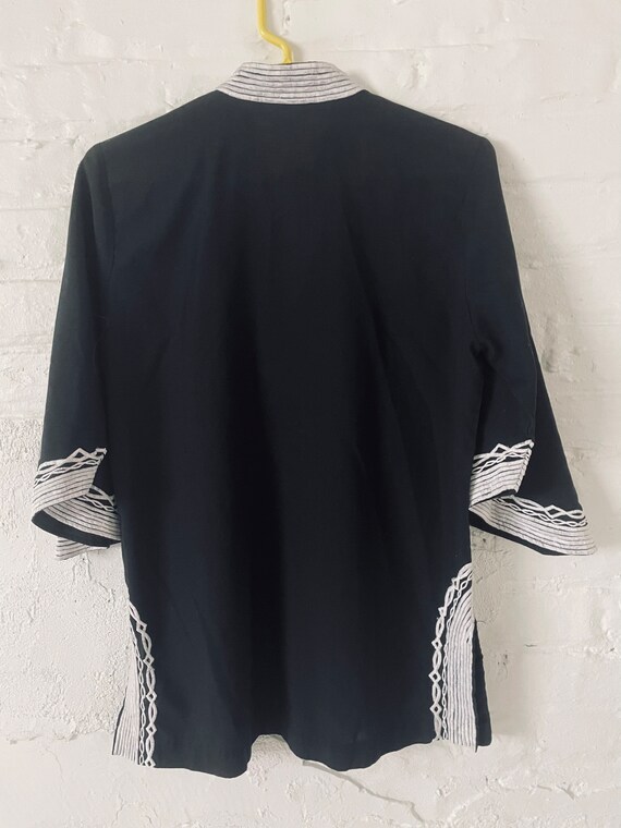 Vintage embroidered tunic top womens blouse - image 2