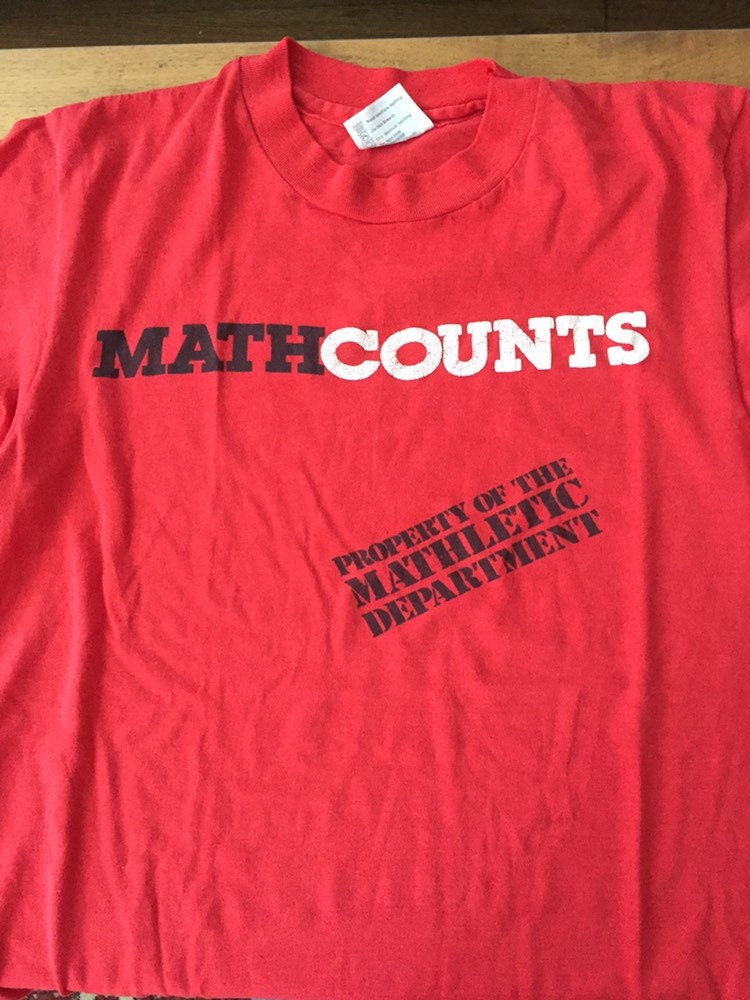 Mathlete vintage MATH COUNTS T shirt size medium 50 50 combed Etsy