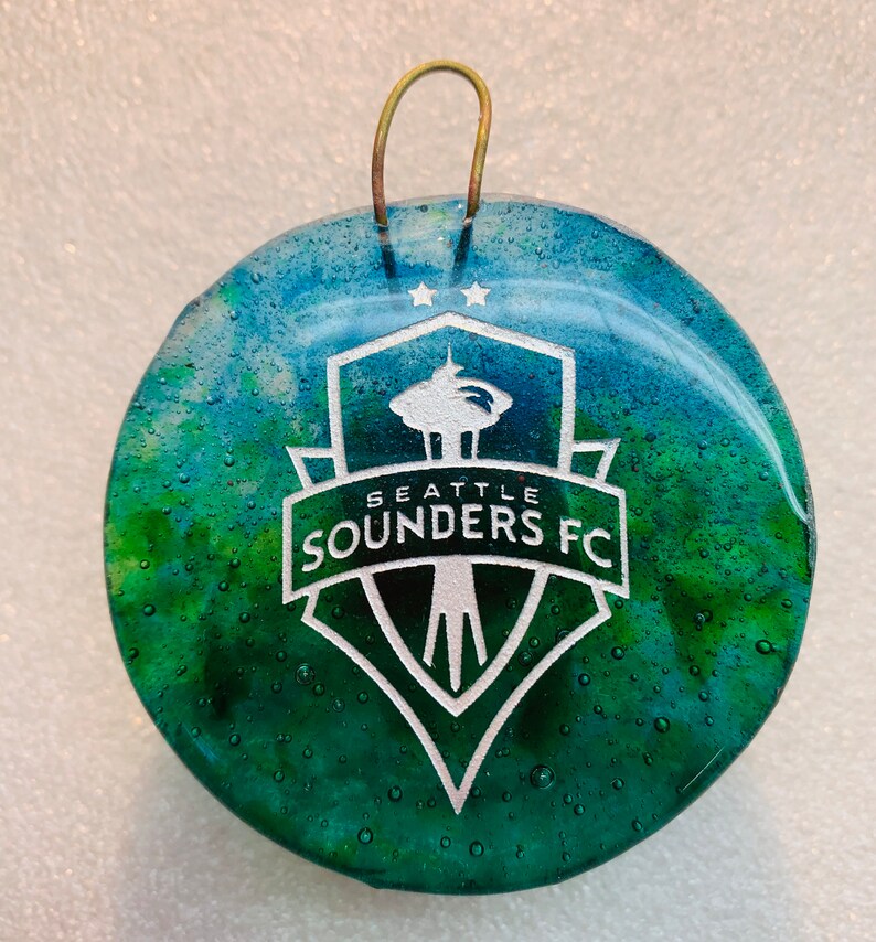 Seattle Sounder Recycled Glass Ornament/medallion Etsy