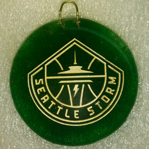 Seattle Storm Recycled Glass Ornament/Medallion