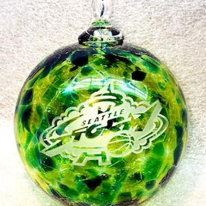 Seattle Storm Blown Glass Ornament