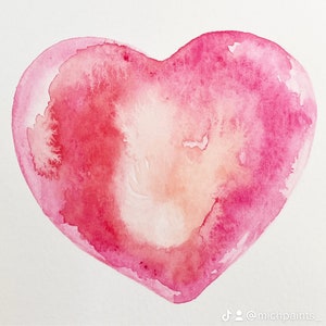 Custom Watercolor Heart Painting image 2