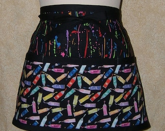 Painter's Apron: Art Class Half Aprons used Paint Tubes spatters