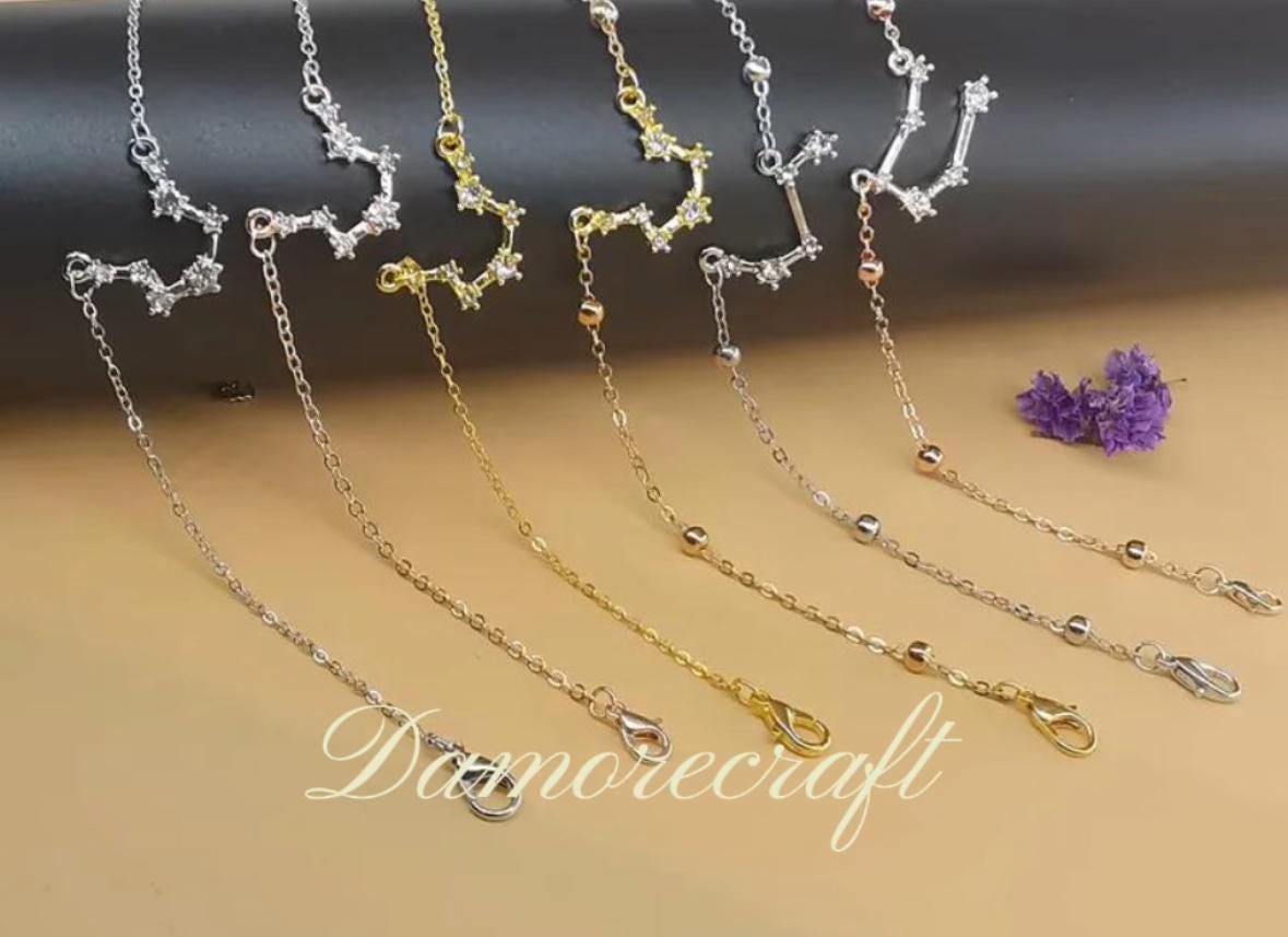 RAIDIN Acciaio inossidabile placcato oro 18k Il braccialetto dello zodiaco Bracciale con accenti di cristallo Regali di gioielli per le donne Ragazze Charms (Ariete