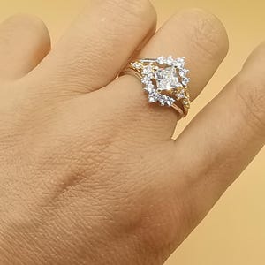 Dainty Chevron Stacking Ring V Shaped Cz Ring Sterling Silver Curved ...