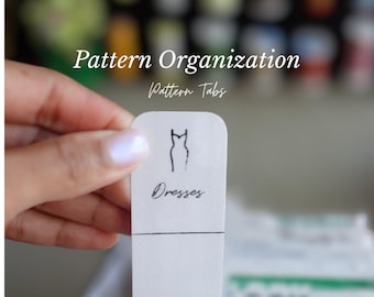 Pestañas para patrones de costura: conjunto organizador preetiquetado