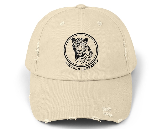 Lincoln Leopards Distressed, Unisex Adult Hat