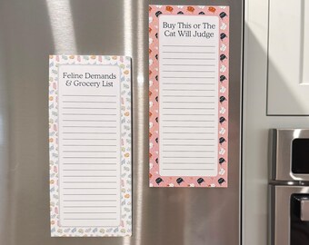 Buy This or The Cat Will Judge Notepad, Feline Demands and Grocery List Notepad