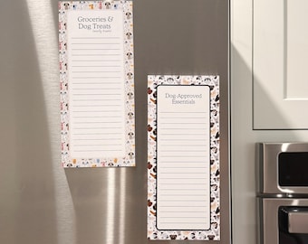 Groceries & Dog Treats Notepad, Dog Approved Essentials Notepad