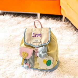 Sac enfant personnalisé fait main - Sac à dos brodé résistant pour enfant/garçon/fille