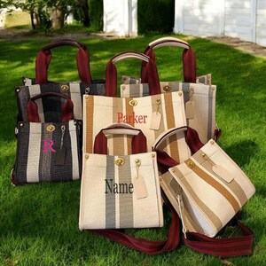 Sac à bandoulière en toile personnalisé - Sac brodé personnalisé pour adulte/enfant/garçon/fille