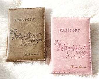 Personalized Leather Passport Cover: Travel Document Case