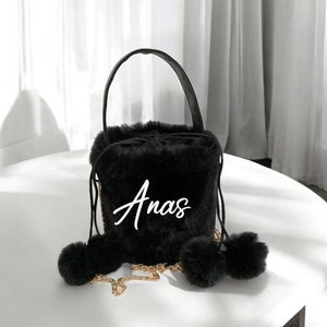 Personnalisez le sac à bandoulière en fourrure, le sac à bandoulière en fourrure - le sac personnalisé