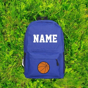 Cartable personnalisé pour garçon - Sac de basket-ball de football personnalisé, sac à dos avec nom, retour à l'école