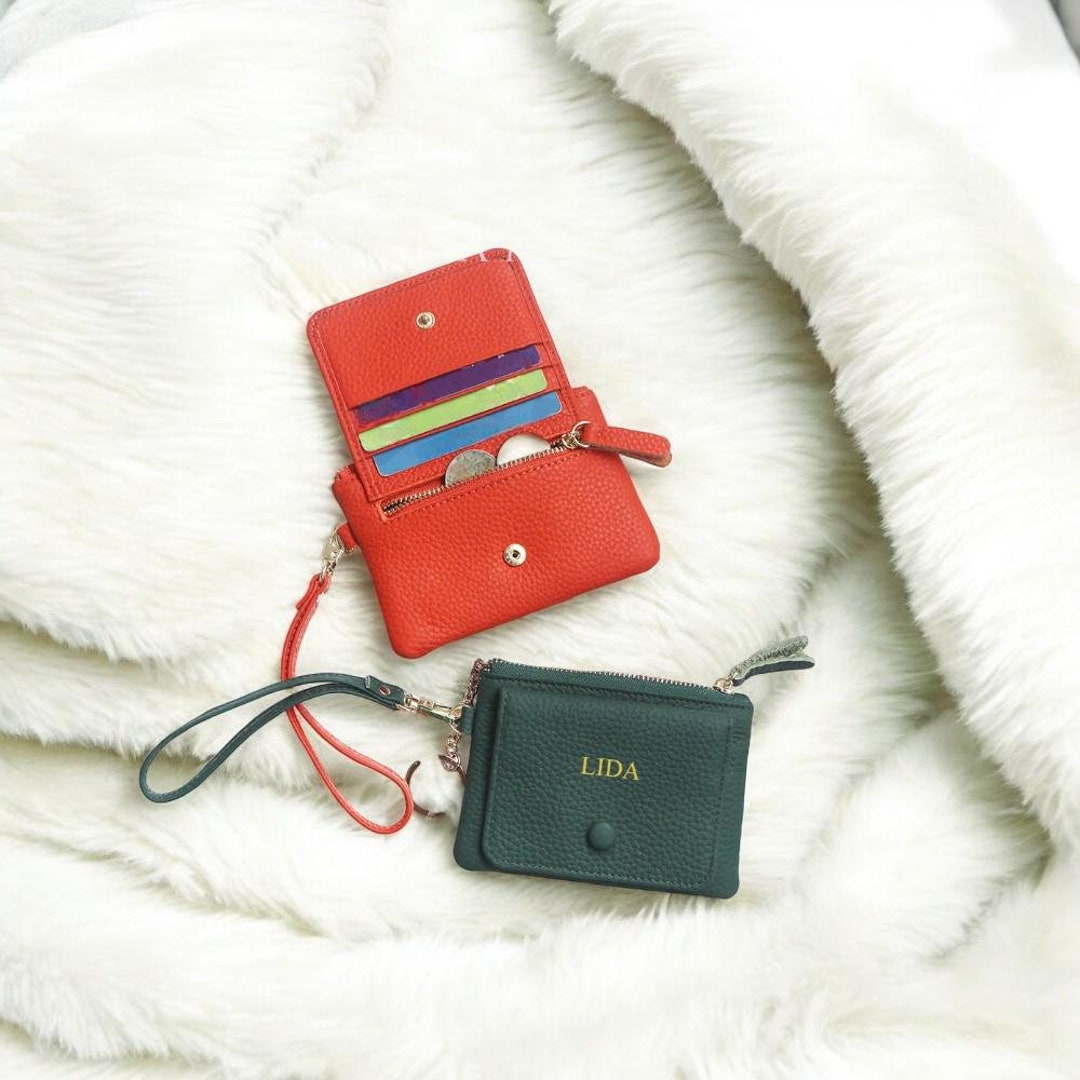 Personalized Leather Mini Colorful Wallet - Etsy