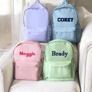 Personalisierter Kleinkindrucksack, Stickerei Kinderrucksack mit Namen, Schulanfang, Kleinkindtasche, Reisetasche für Kind, Geschenk für Kleinkinder, Geburtstag