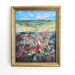 Wildblumen Träume Strukturierte Impressionistische Landschaftsmalerei Original Ölgemälde 8x10 Botanische Gärten Malerei Großes Geschenk