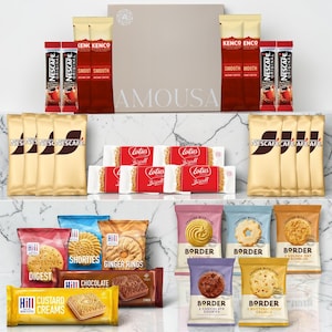 Coffee Gift Set: Nescafe Latte, Biscoff & Border Biscuits image 1