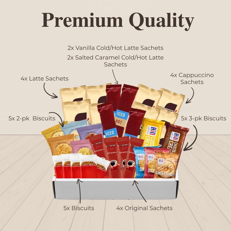 Coffee Gift Set: Nescafe Latte, Biscoff & Border Biscuits image 3